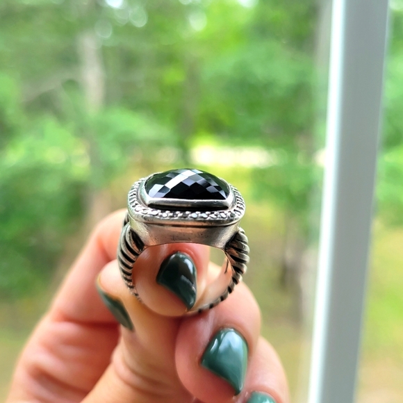 DAVID YURMAN @Albion 14mm Black Onyx with Pavé diamond ring - Picture 6 of 14
